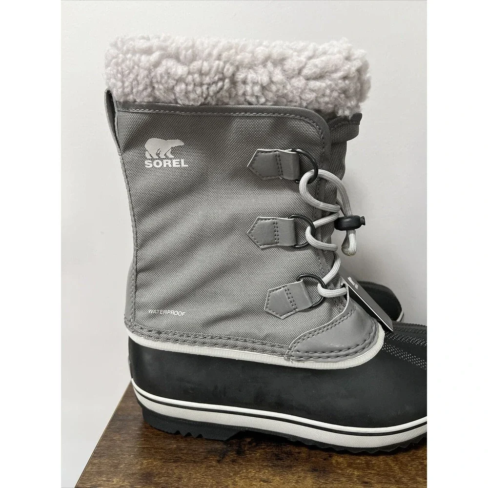 NEW Sorel Yoot Pac Nylon QUARRY/DOVE GRAY -‎ Size 5 Little Kid’s Youth Boots